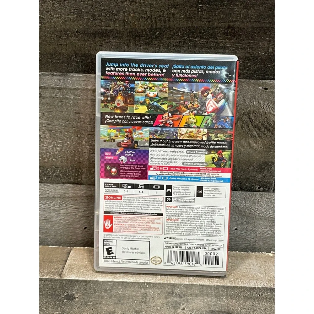 Mario Kart 8 Deluxe Nintendo Switch Physical Game HAC-P-AABPA Original Case